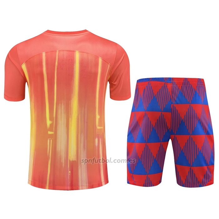 Chandal del Barcelona Manga Corta 2023-2024 Naranja - Pantalon Corto